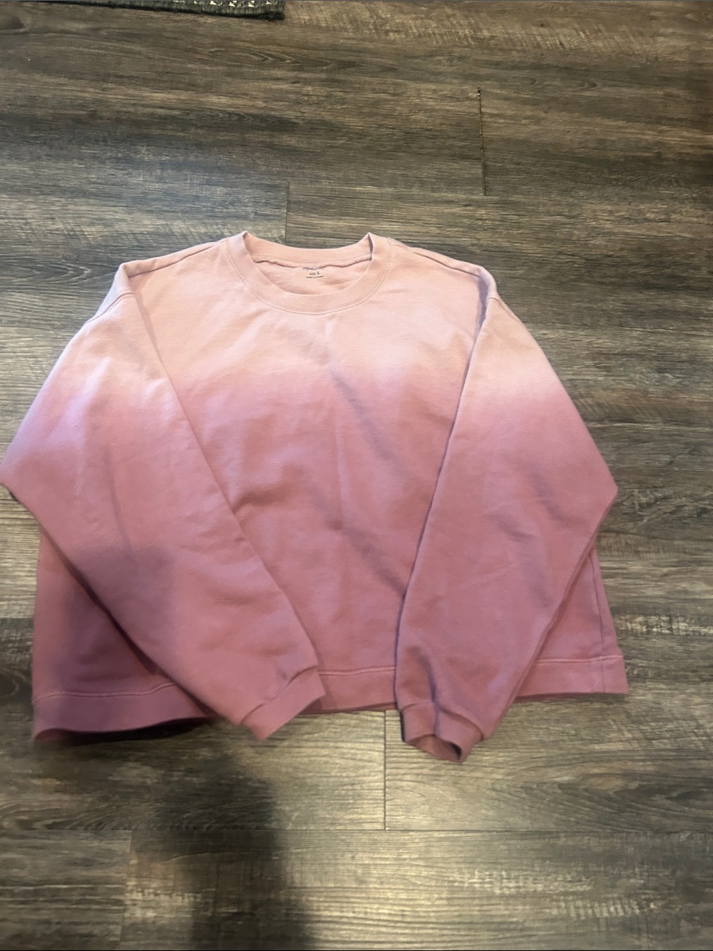 Madewell Pink Ombre Crewneck Sweatshirt